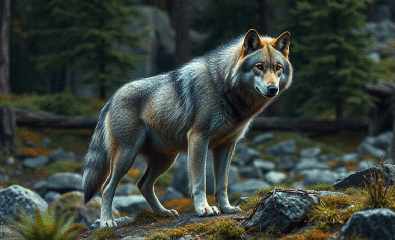 Genetically modified grey wolves resembling dire wolves, showcasing Colossal Biosciences' innovative genetic engineering project.